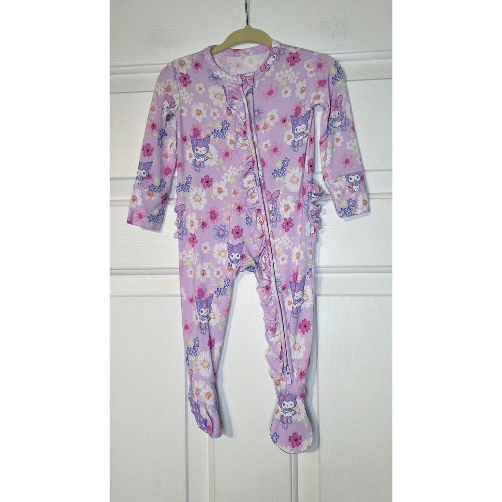 POSH PEANUT PP Kuromi & My Melody Footed Sleeper Floral Size 3-6‎ Months